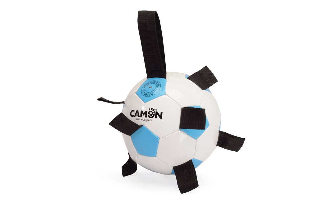 Camon Palla da calcio con prese e maniglia - azzurro-bianco - AD0534