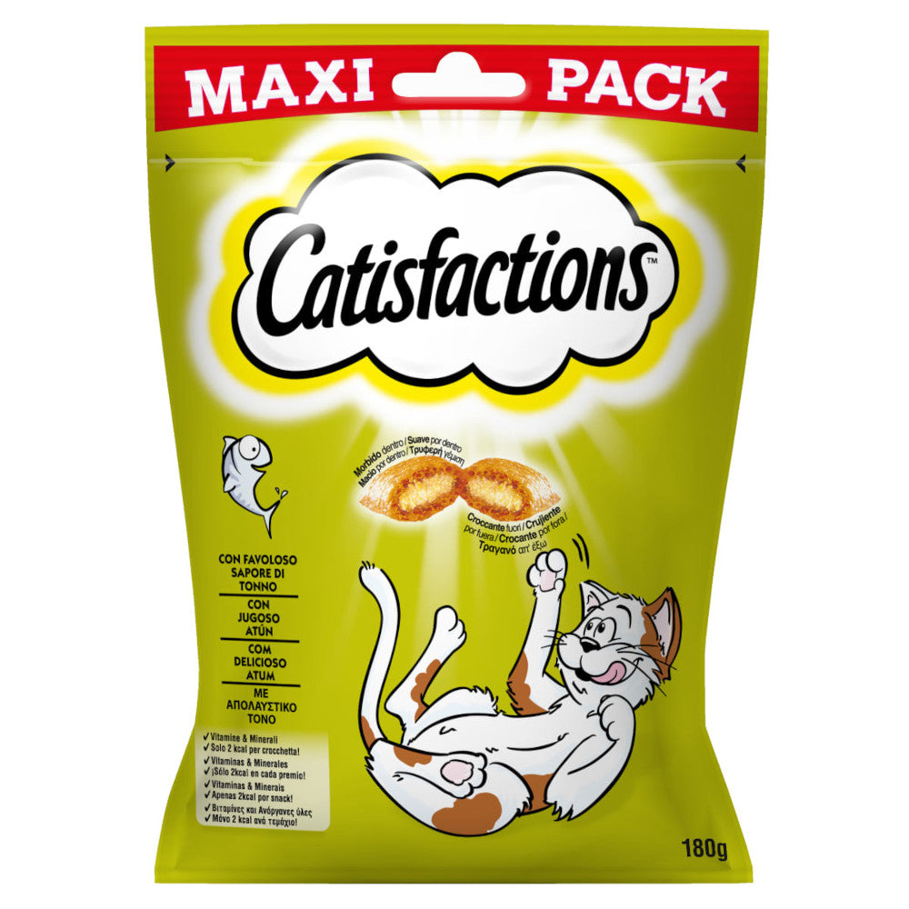 Catisfaction Maxi Pack Snack per Gatti Tonno 180 Gr