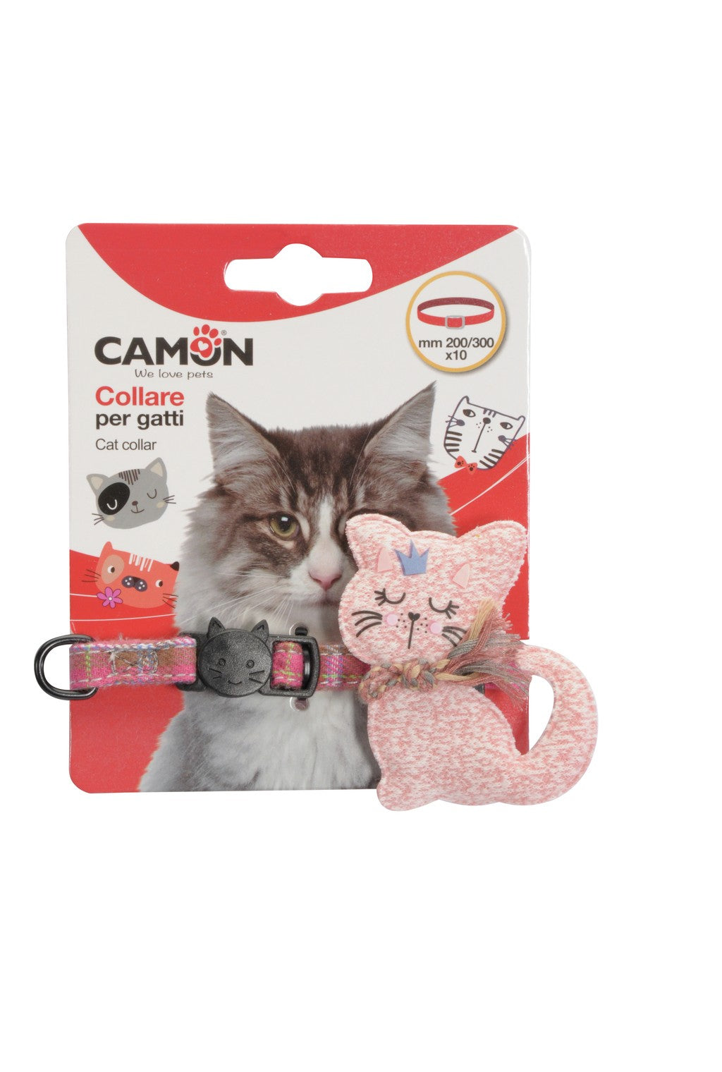 Camon Collari con decorazione per gatti - mix2 - DG064/B