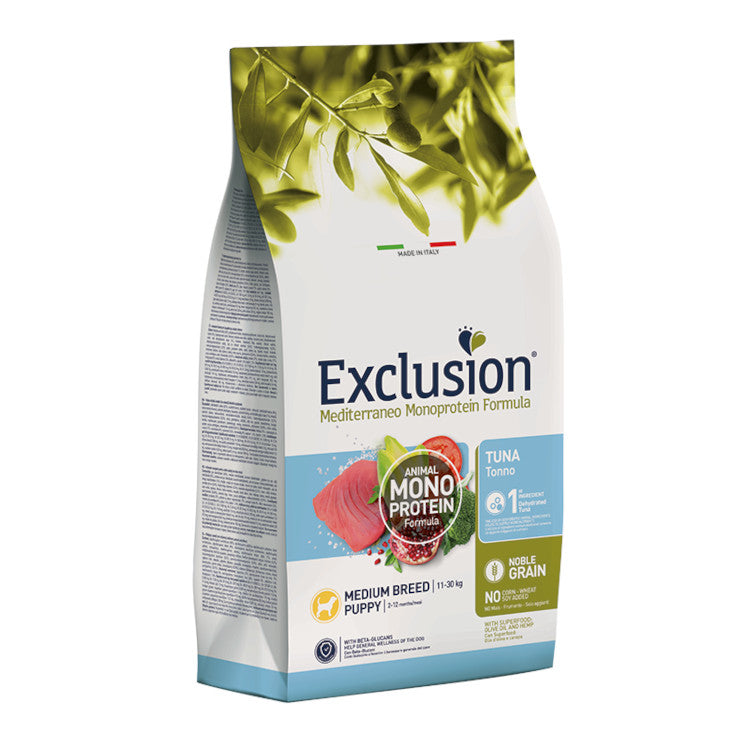 Exclusion Mediterraneo Puppy Medium Tonno 3kg