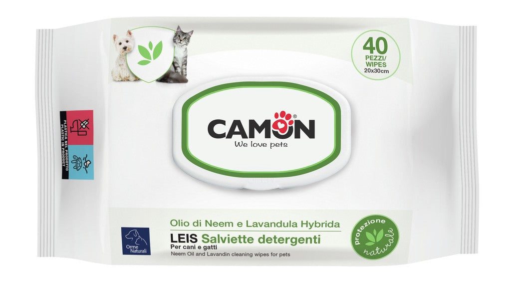 Camon Salviette detergenti LEIS con Olio di Neem e Lavandula Hybrida - G907