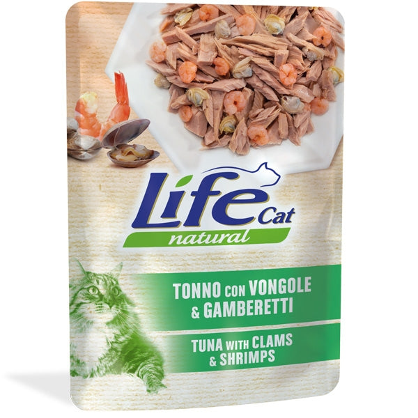 Life Cat Tonno con Vongole e Gamberetti Busta 70gr