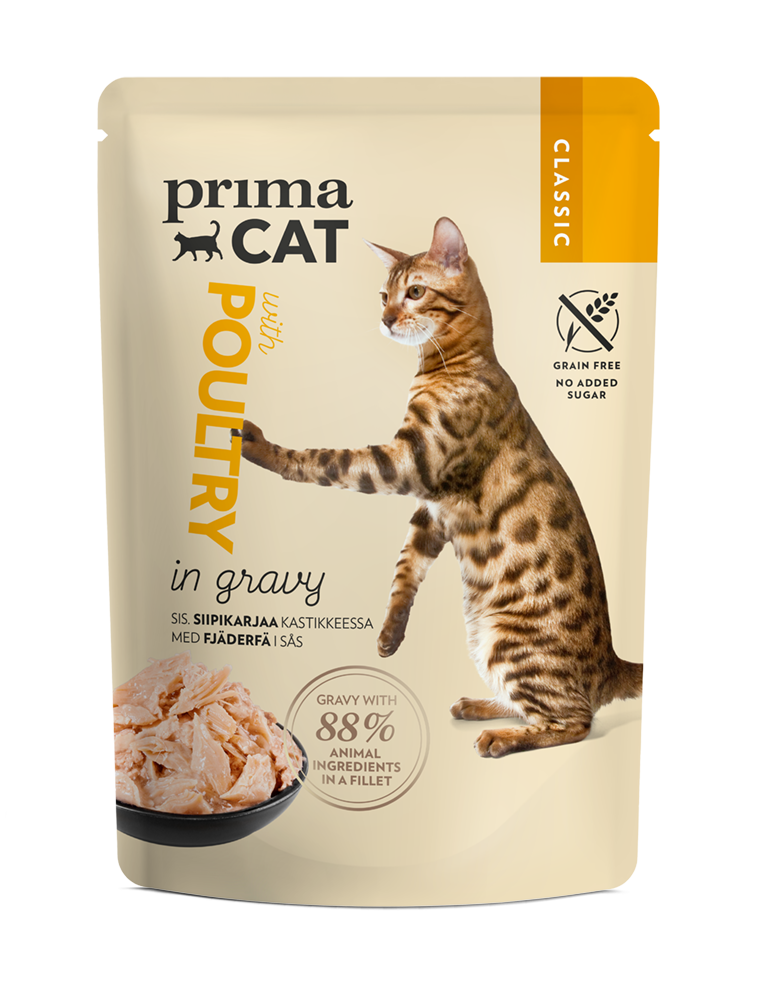 PRIMACAT Pollo in Salsa 85gr Alimento umido per Gatti