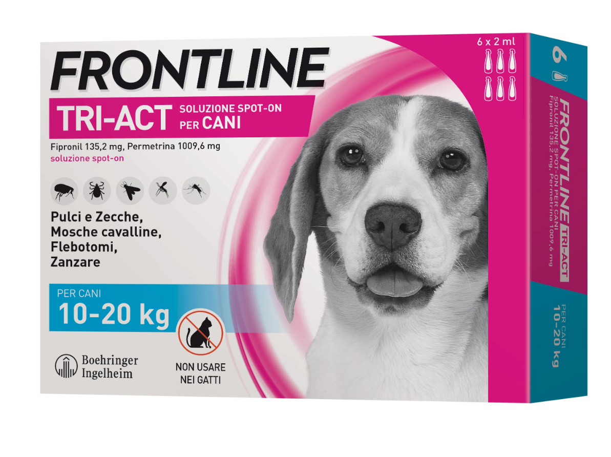 Frontline Tri-Act Cane 10-20Kg - 6 Pipette