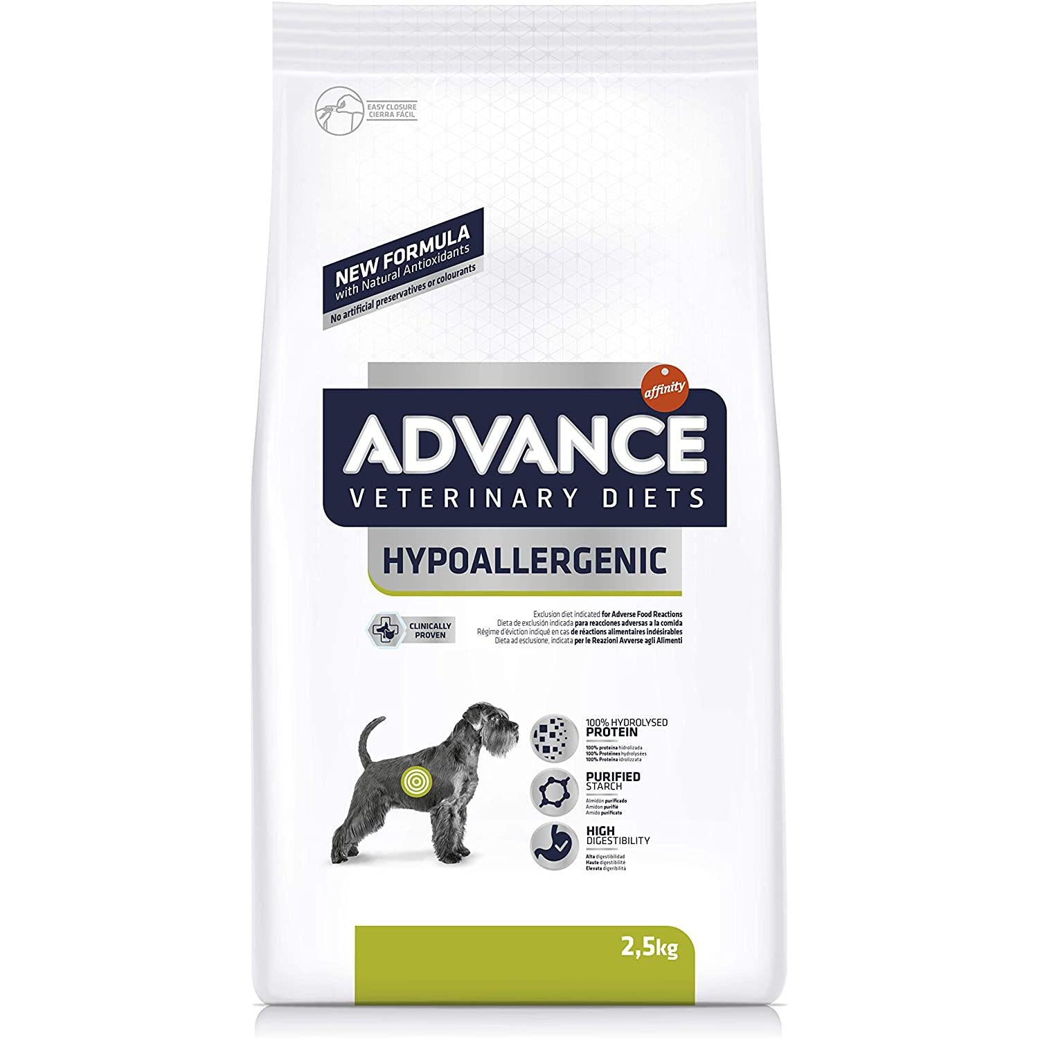 ADVANCE Veterinary Diets Hypoallergenic - Cibo per Cani Adulti con Allergie e Intolleranze - 2,5Kg