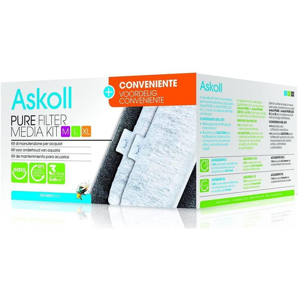 Askoll Pure Filter Media Kit M L XL + Conveniente con cartucce 3Action