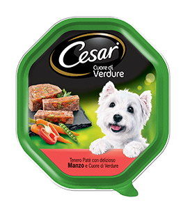 Cesar Cuore Di Verdure Manzo 150gr Alimento umido per Cani