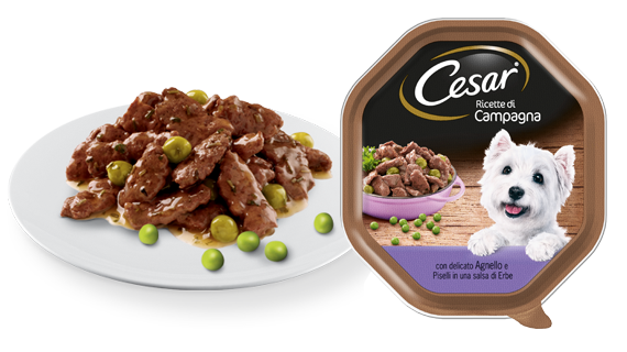 CESAR RICETTE DI CAMPAGNA AGNELLO E PISELLI IN SALSA  150GR