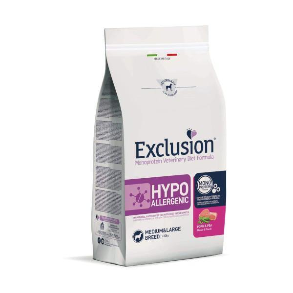 Exclusion Hypoallergenic Maiale e Piselli Medium Large 12 Kg