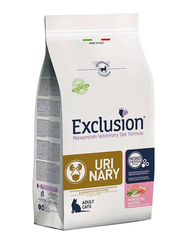 Exclusion Diet Urinary Maiale e Piselli 1,5kg - Cibo per Gatti