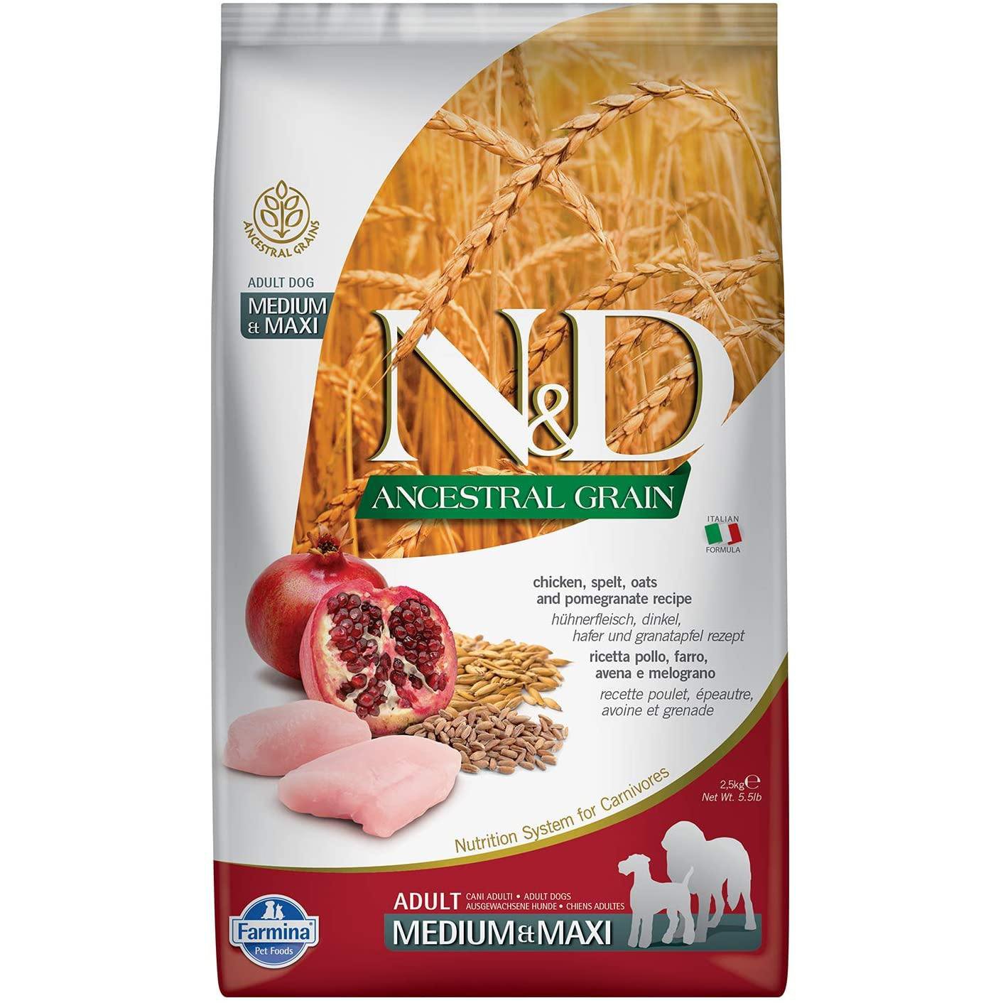 Farmina N&D Low Grain Adult Medium Pollo e Melograno 2,5 kg