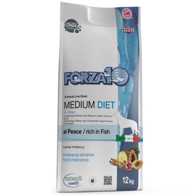 Forza10 Medium Diet al Pesce 12kg Crocchette per cani