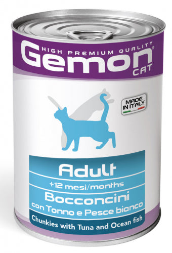 Gemon Adult Bocconcini con Tonno e Pesce Bianco 415gr