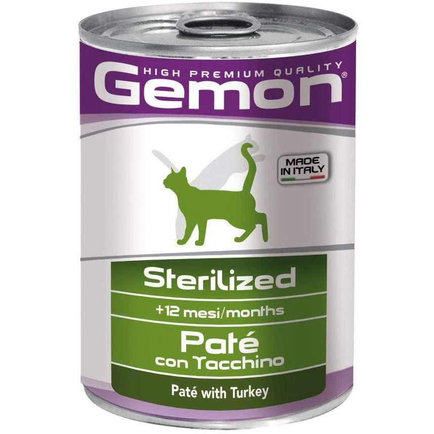 Gemon Paté con Tacchino 400g - Alimento Completo per Gatti Sterilizzati