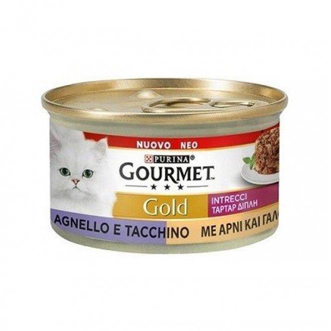 Nestle' Purina - Gourmet Gold Intrecci di Gusto Tacchino e Agnello 1 Lattina 85,00 gr