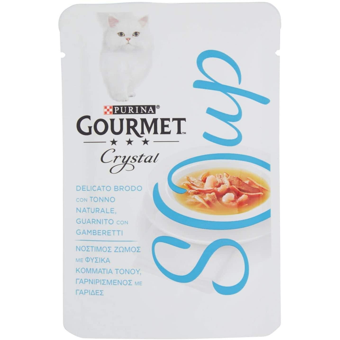 Nestle' Purina - Gourmet Soup con Filetti di Tonno Naturale e Gamberetti Interi 1 Bustina 40,00 gr