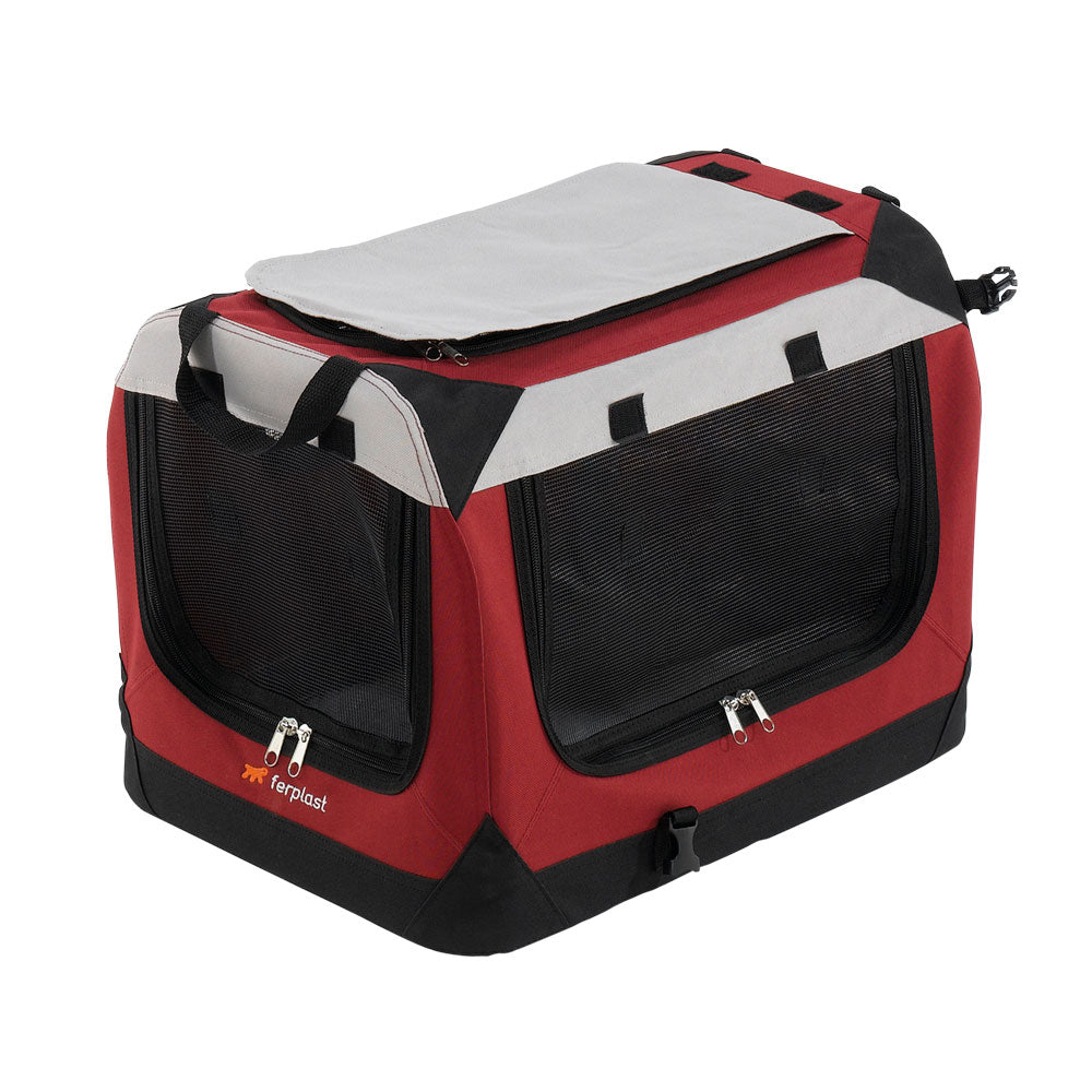 Holiday 2 Ferplast Cuccia Portatile Per Cani Holiday 2 Trasportino Ripiegabile Cani Taglia Piccola Bordeaux 49 X 34 X H 34 Cm