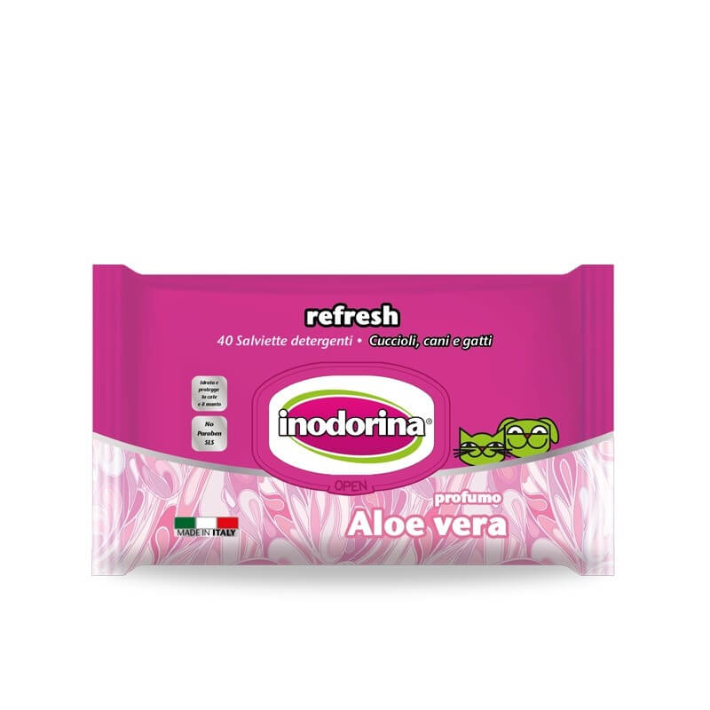 Inodorina Salvietta Refresh Aloe Vera 40 Pz