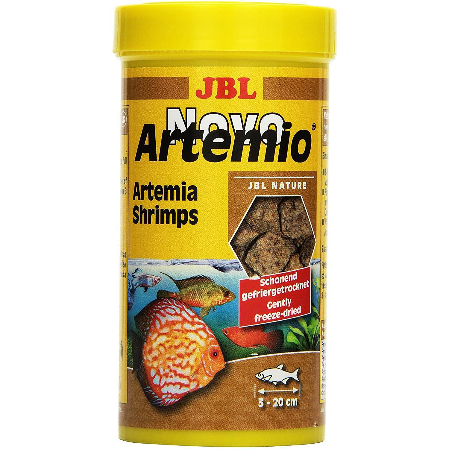 JBL, mangime per Tutti i Pesci di acquari, liofilizzato, Artemia gamberi, novoartemio