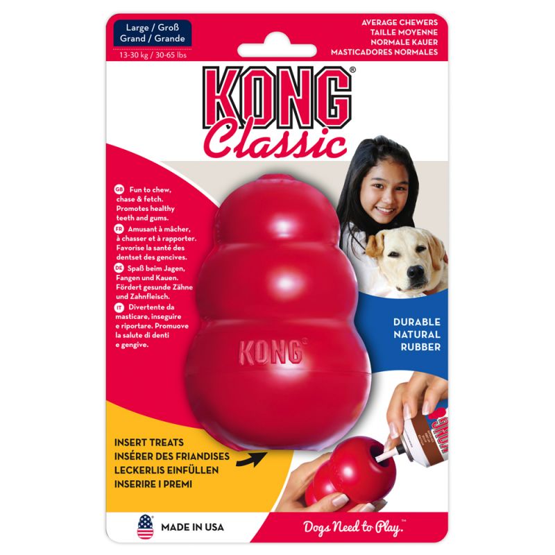 Kong Classic Gioco Cane Rosso Large