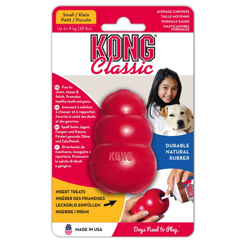 Kong Classic Gioco Cane Rosso Small