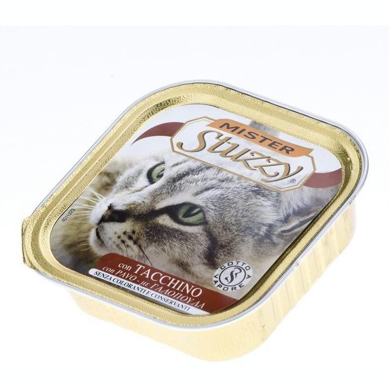 Mister Stuzzy Cat - Patè con Tacchino 1 Vaschetta 100,00 gr Alimento completo per gatti adulti