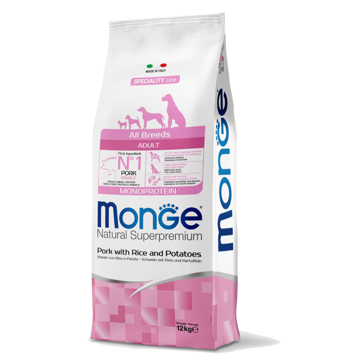 Monge Superpremium All Breeds Adult Maiale, Riso e Patate 12 kg