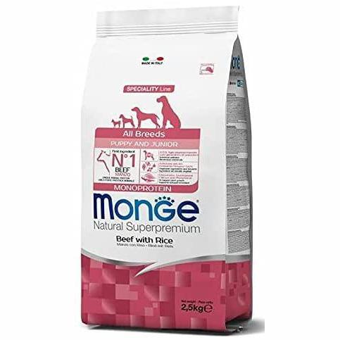 Monge Natural Superpremium Puppy Junior Manzo e Riso 2,5kg