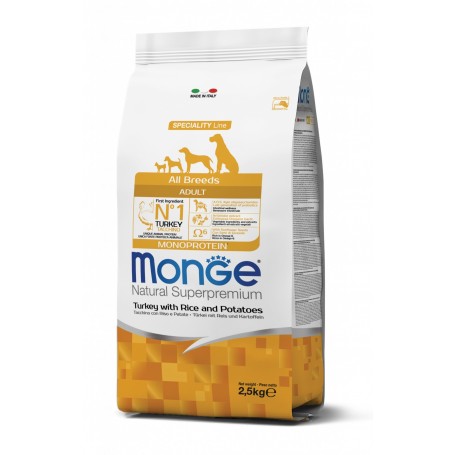 Monge Natural Superpremium Tacchino Riso e Patate Monoproteico 2,5kg