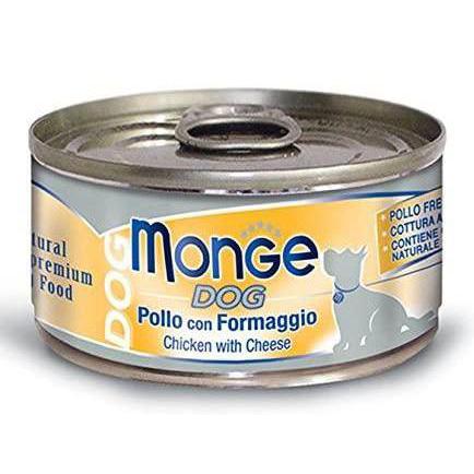 Monge Dog Pollo con Formaggio 95gr Alimento umido per Cani