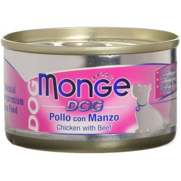 Monge Dog Pollo con Manzo 95gr Alimento umido per Cani