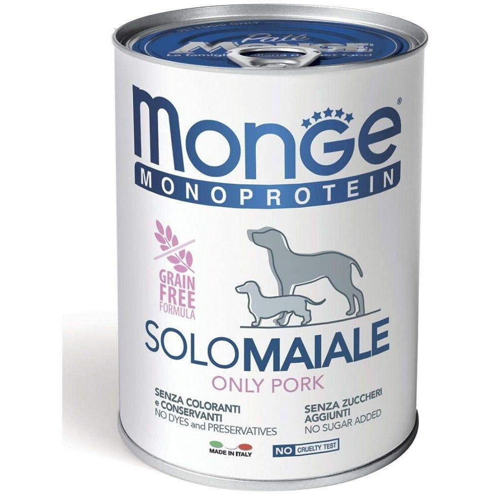 Monge Monoprotein Maiale 400gr Alimento umido per Cani