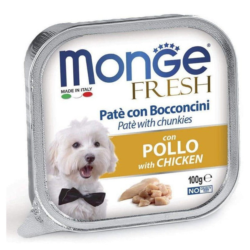 Monge Fresh Pollo 100gr Alimento umido per Cani