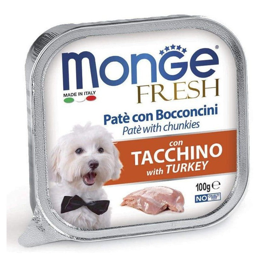 Monge Fresh Tacchino 100gr Alimento umido per Cani