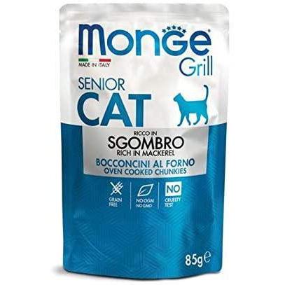 Monge Grill Senior Sgombro 85gr Alimento umido per Gatti