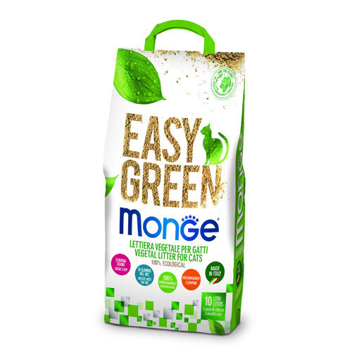 Monge Easy Green 10 Litri Lettiera Agglomerante Vegetale