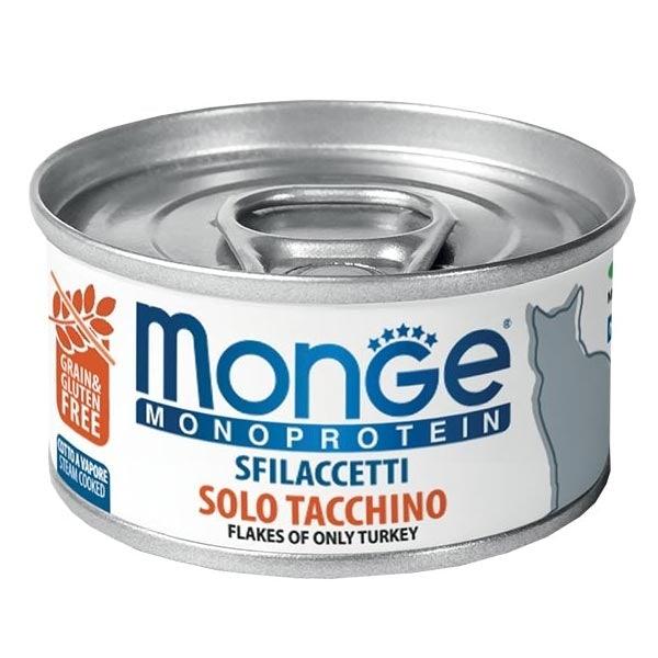 Monge Monoprotein Tacchino 80gr Alimento umido per Gatti