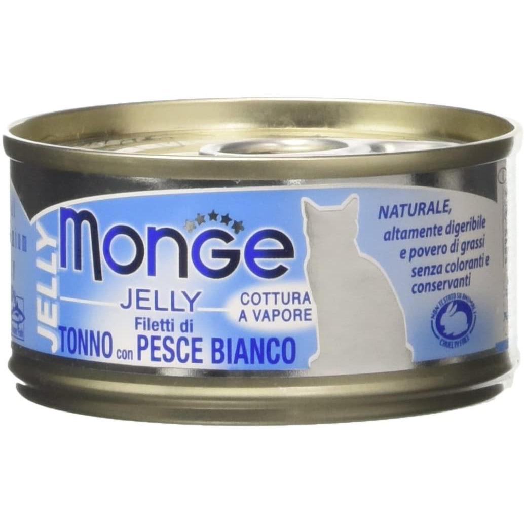 Monge Natural Jelly Tonno del Pacifico e Pesce Bianco - 80gr