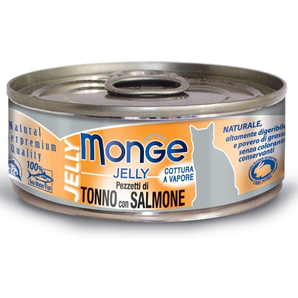 Monge Natural Jelly Tonno Bonito e Salmone 80gr