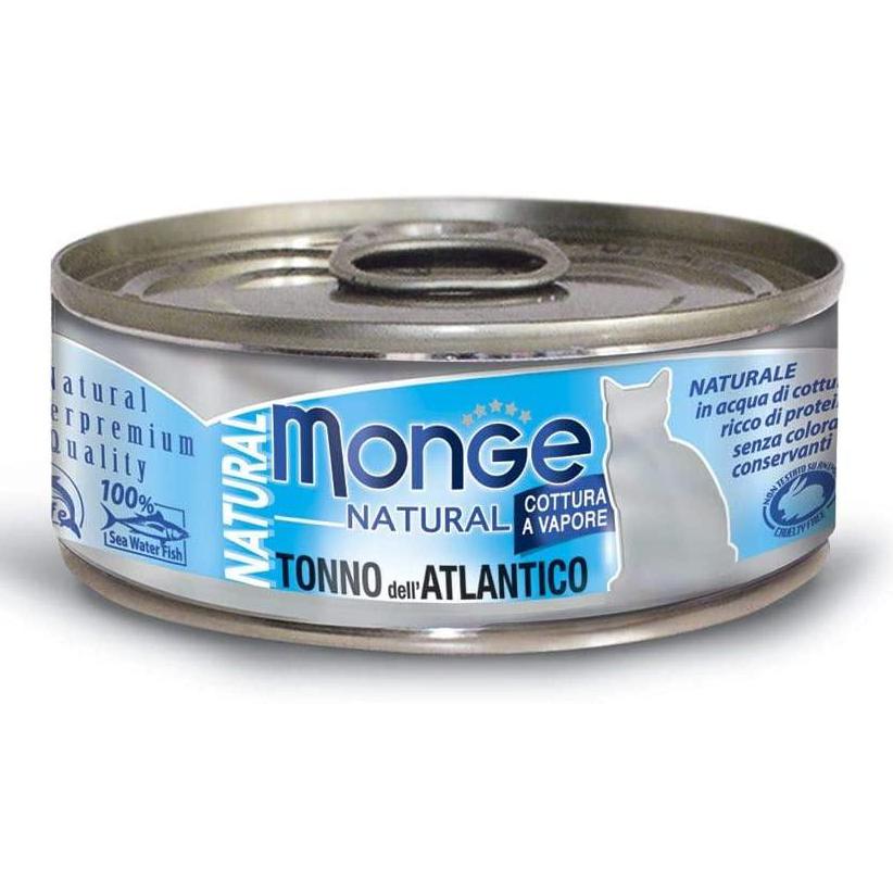 Monge Natural Tonno dell'Atlantico 80gr - Alimento Umido per Gatti