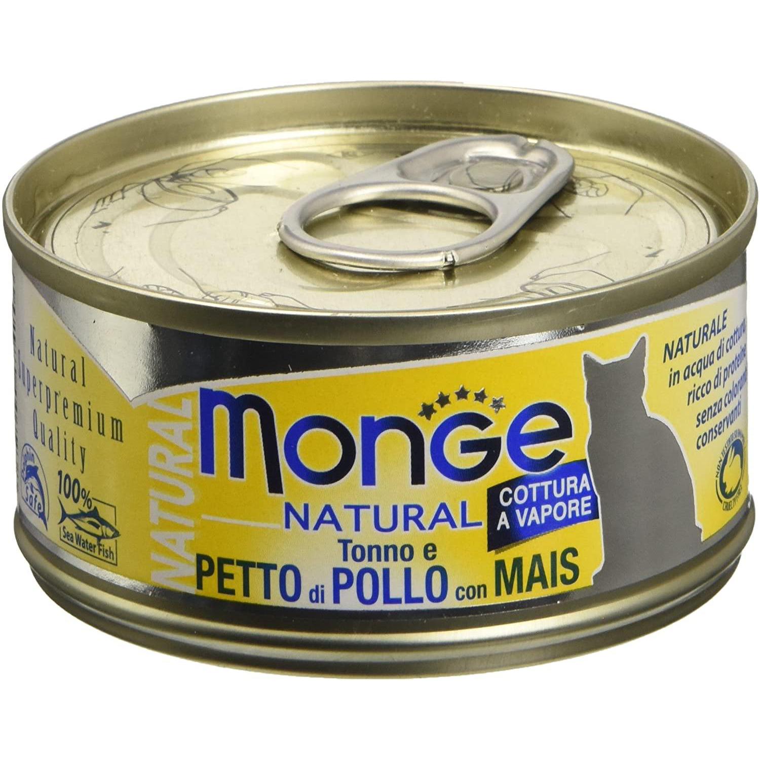 Monge Gatto Natural Tonno e Petto di Pollo 80g