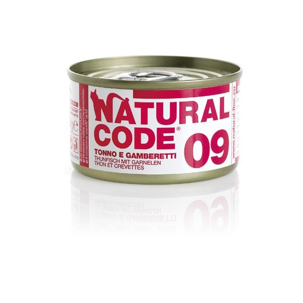 Natural Code 09 Tonno e Gamberetti Umido Gatto 85 Gr