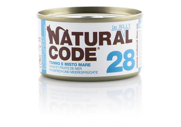 Natural Code 28 Tonno e Misto Mare Umido Gatto 85 Gr