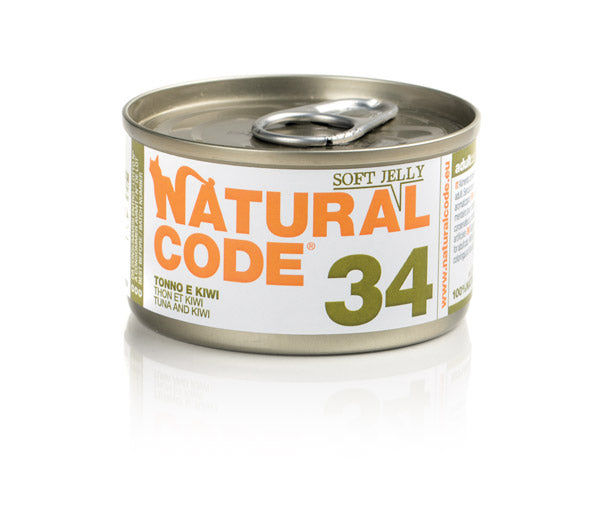 Natural Code 34 Tonno e Kiwi Umido Gatto 85 Gr