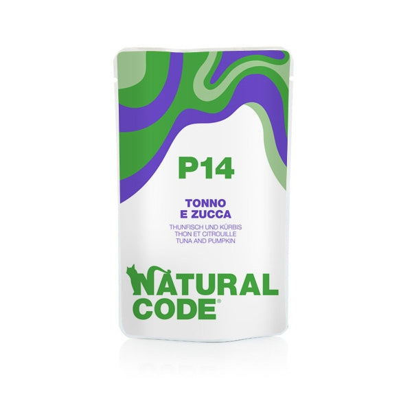 Natural Code P14 Tonno e Zucca Umido Gatto 70 Gr