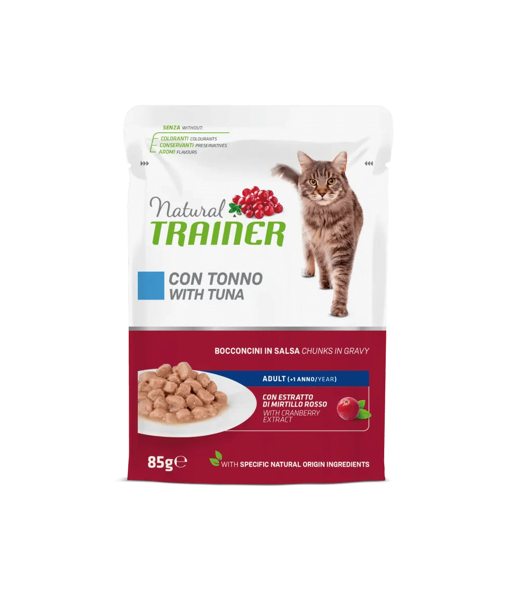 Natural Trainer Adult Tonno Umido Gatto Multipack 4x85 Gr