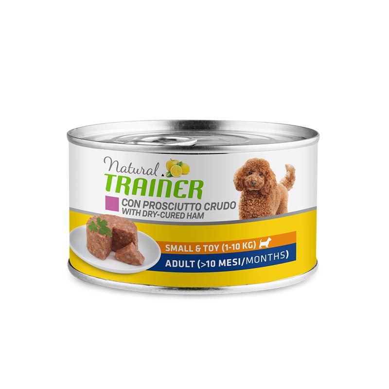 Natural Trainer Dog Umido Adult Small e Toy al Prosciutto Crudo 150 Gr