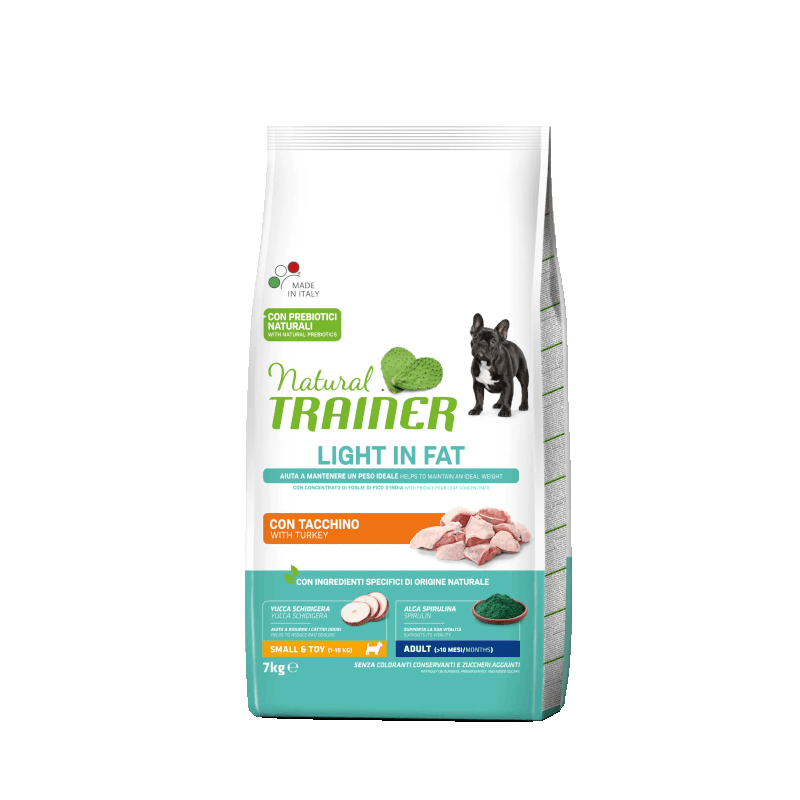 Natural Trainer Light in Fat Small & Toy Tacchino Secco Cane 7 Kg