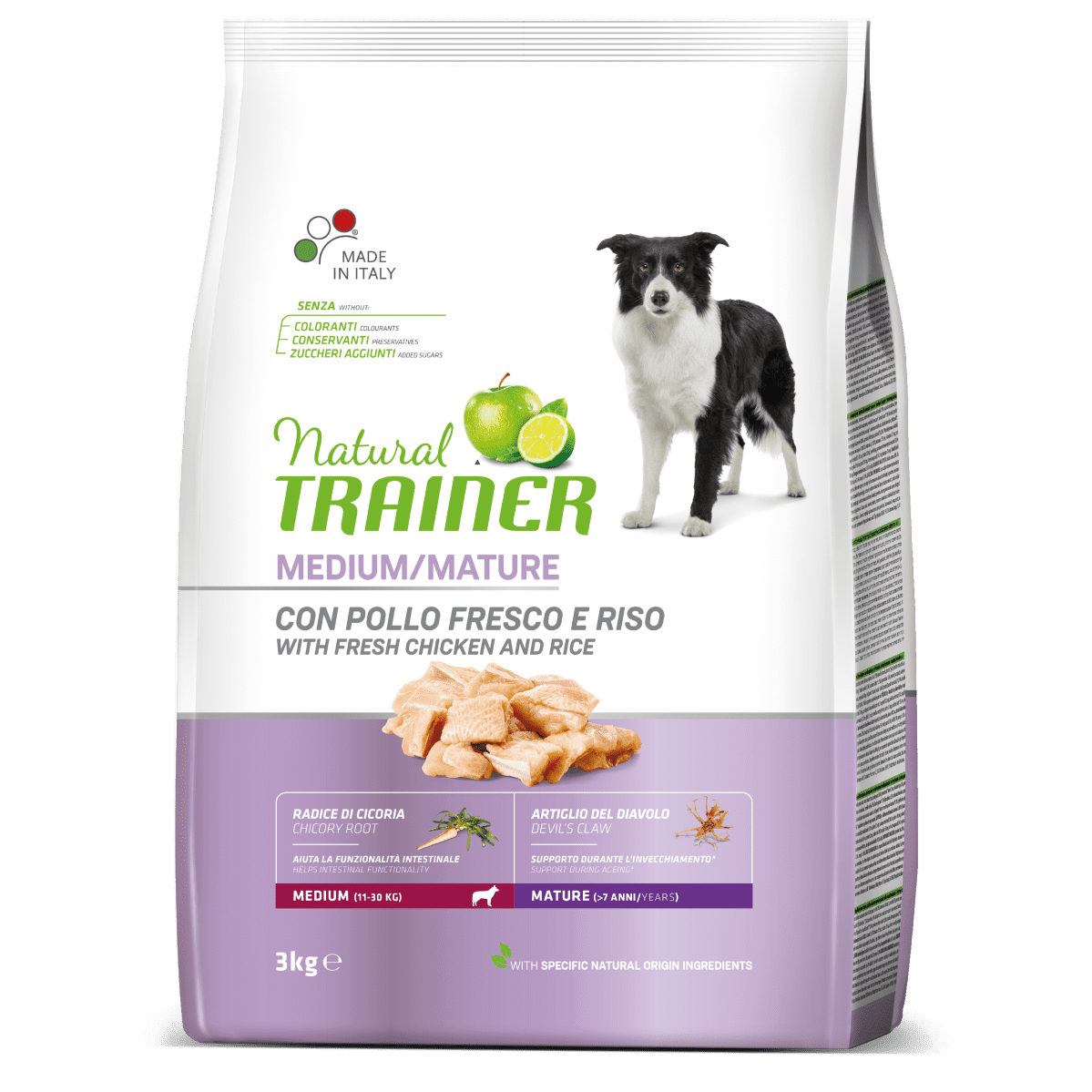 Natural Trainer Medium Maturity con pollo 3 Kg