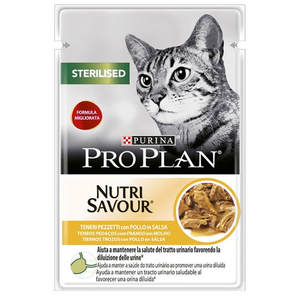 Nestle' Purina - Pro Plan Sterilised NutriSavour Teneri Pezzetti con Pollo in Salsa 85 Gr